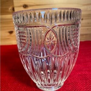 Vintage Full Lead Holophane Lampshade Ribbed Design Stars,Flowers and Swirls.